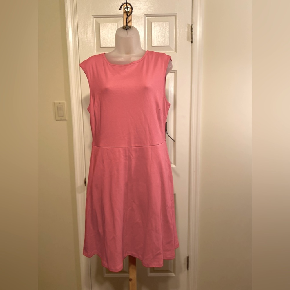 NWT New York & Co. - Woman’s pink sleeveless fit & flare mini dress, Size: L